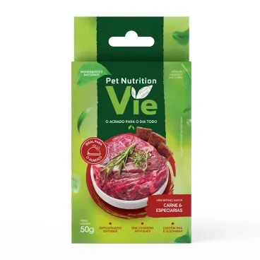 Petisco Pet Nutrition Vie Caes Carne e Especiarias